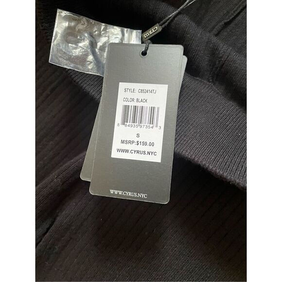 NWT CYRUS Corduroy  Black Flare Pants S - Picture 3 of 7